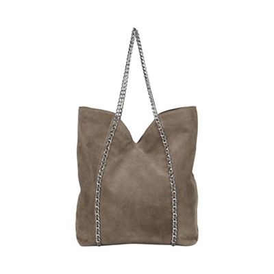 Chain Suede Tote